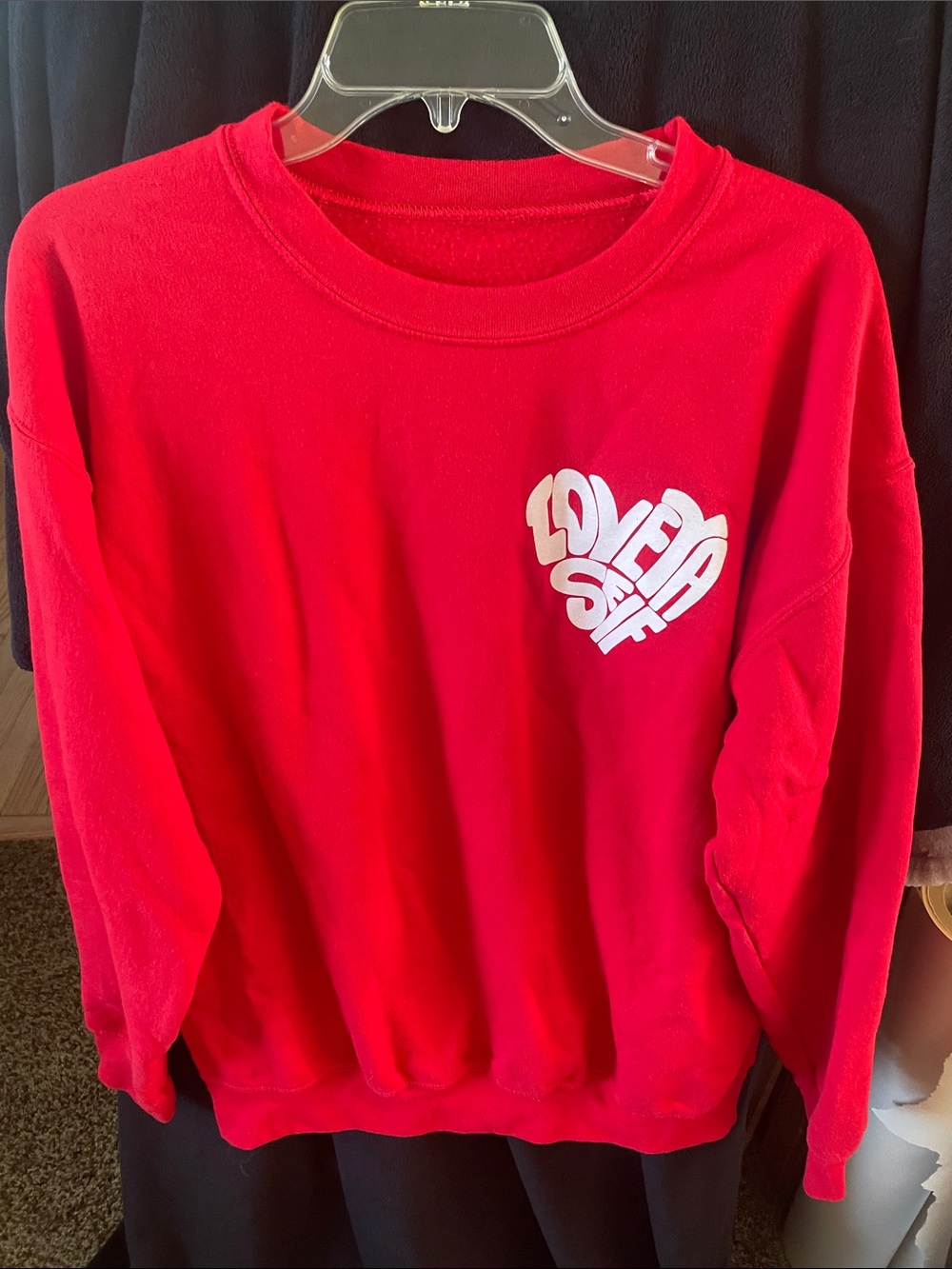 Lovea Self Red Crewneck Sweater